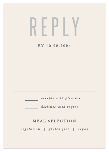 Traditionally Formal Response Cards