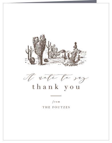 Desert Chic Wedding Thank You Cards