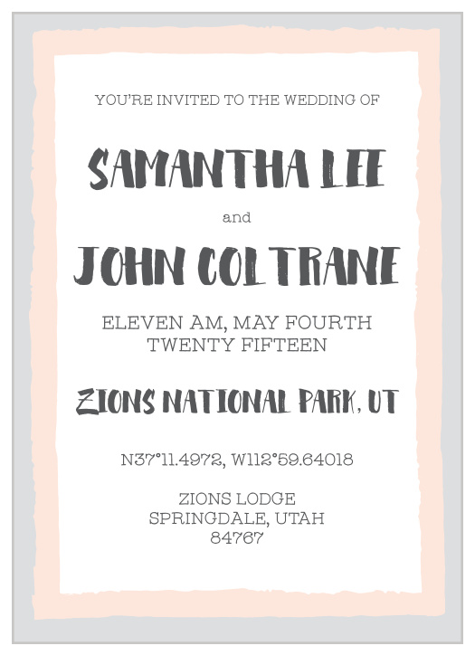 Sandy Splendor Wedding Invitations