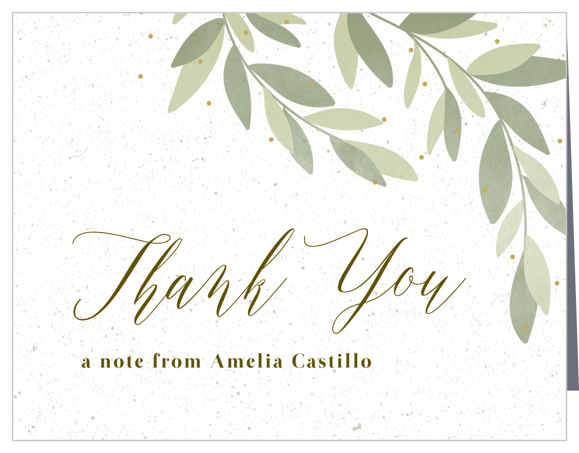 Bridgeport Foliage Bridal Shower Thank You Cards