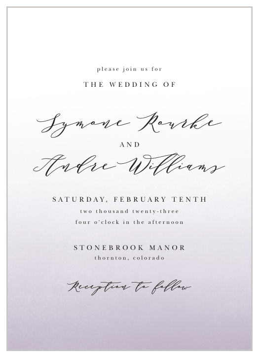 Kickstart your wedding celebrations with our modern Awesome Ombre Wedding Invitations!