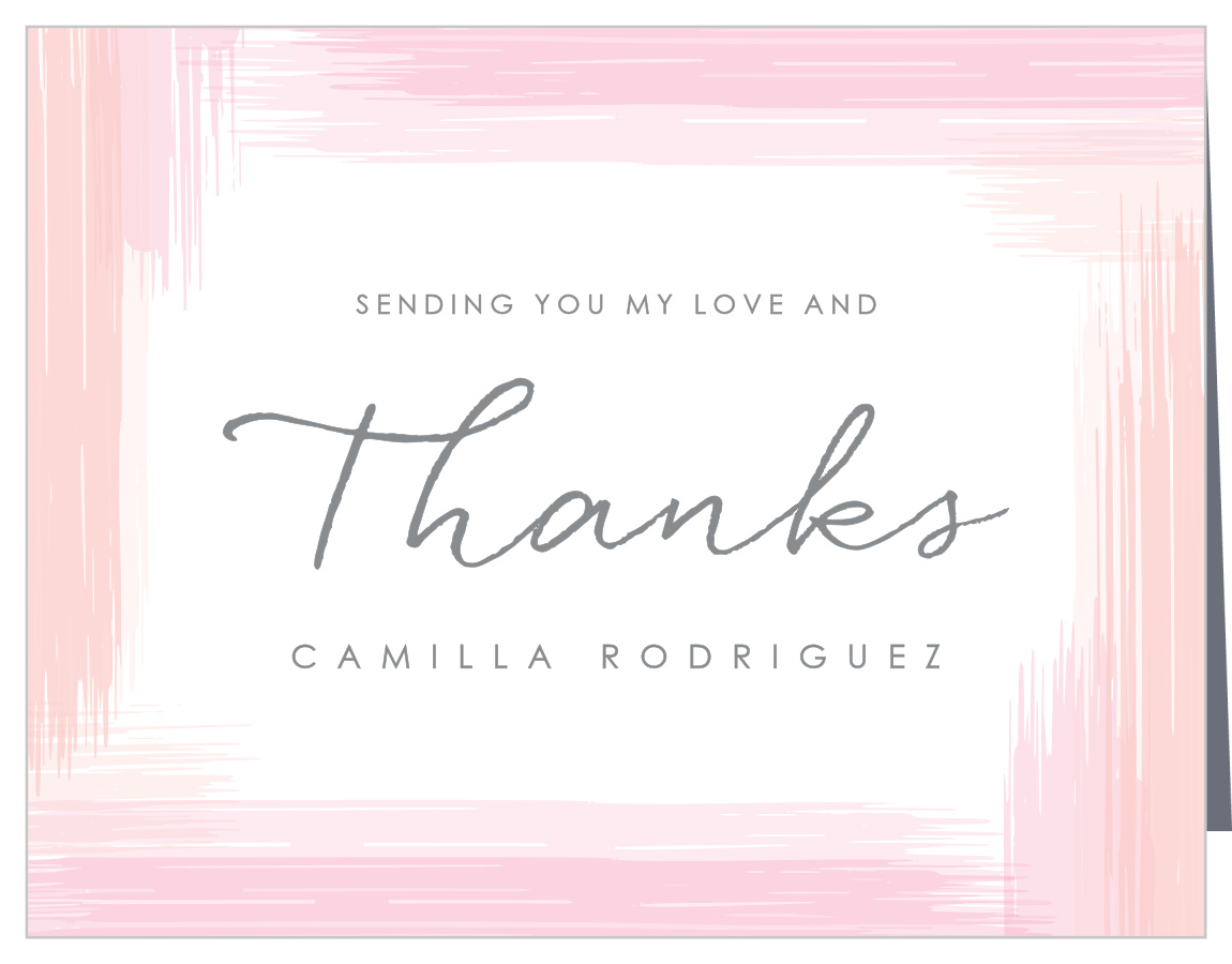 Brush Stroke Bridal Shower Thank You Cards