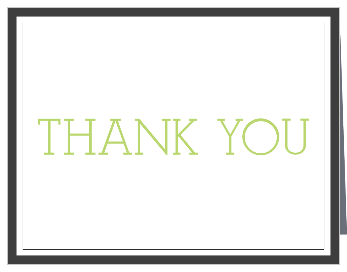 Classy Borders Bridal Shower Thank You Cards