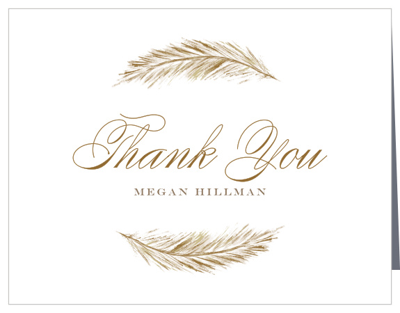 Our Illustrated Peacock Bridal Shower Thank You Cards express gratitude for the support of loved ones on your special day. 