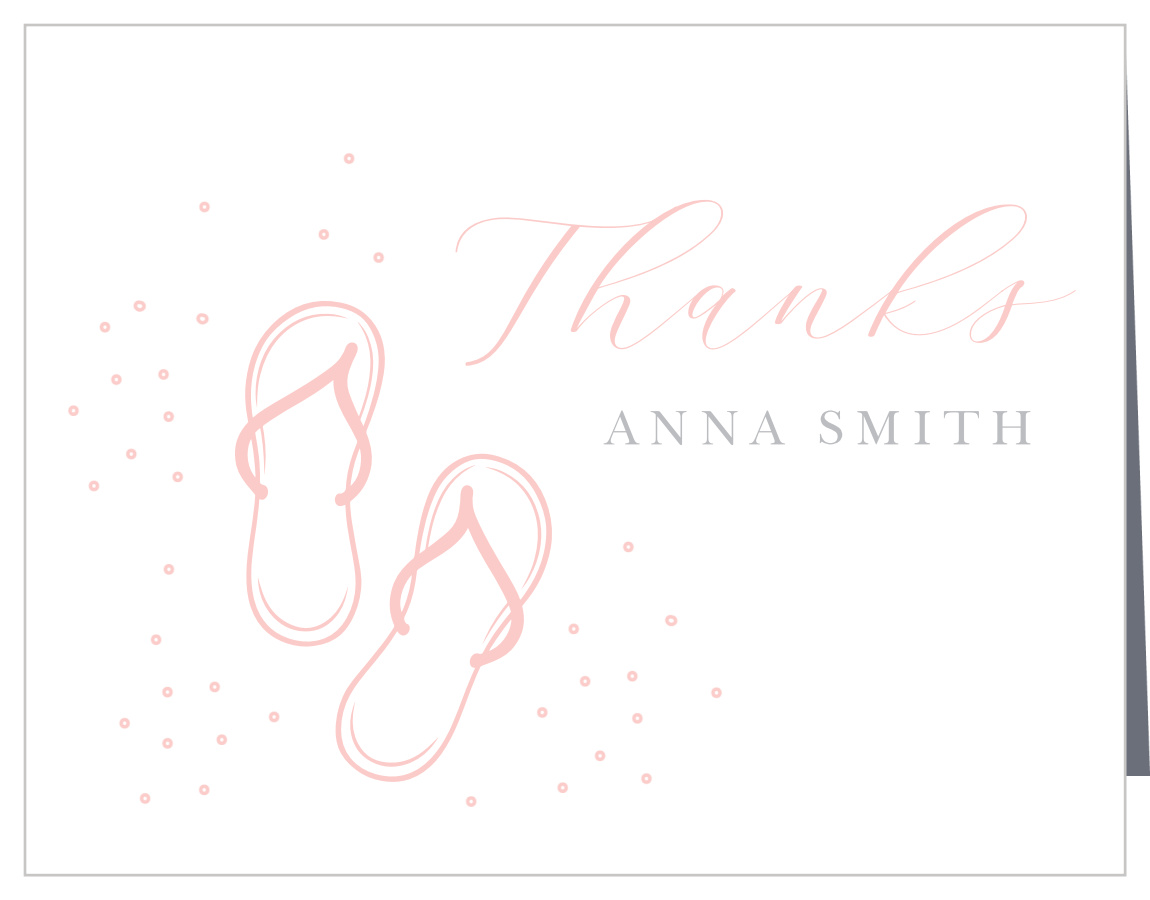 Flip Flop Bridal Shower Thank You Cards