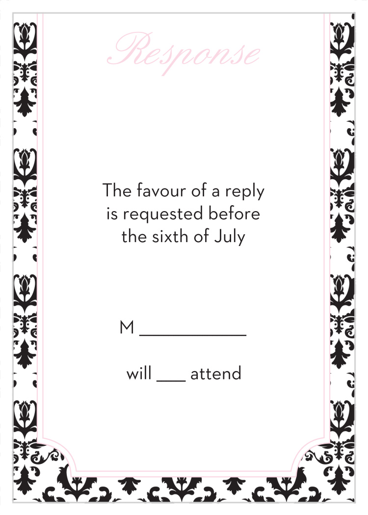 Pink Chic Response Cards