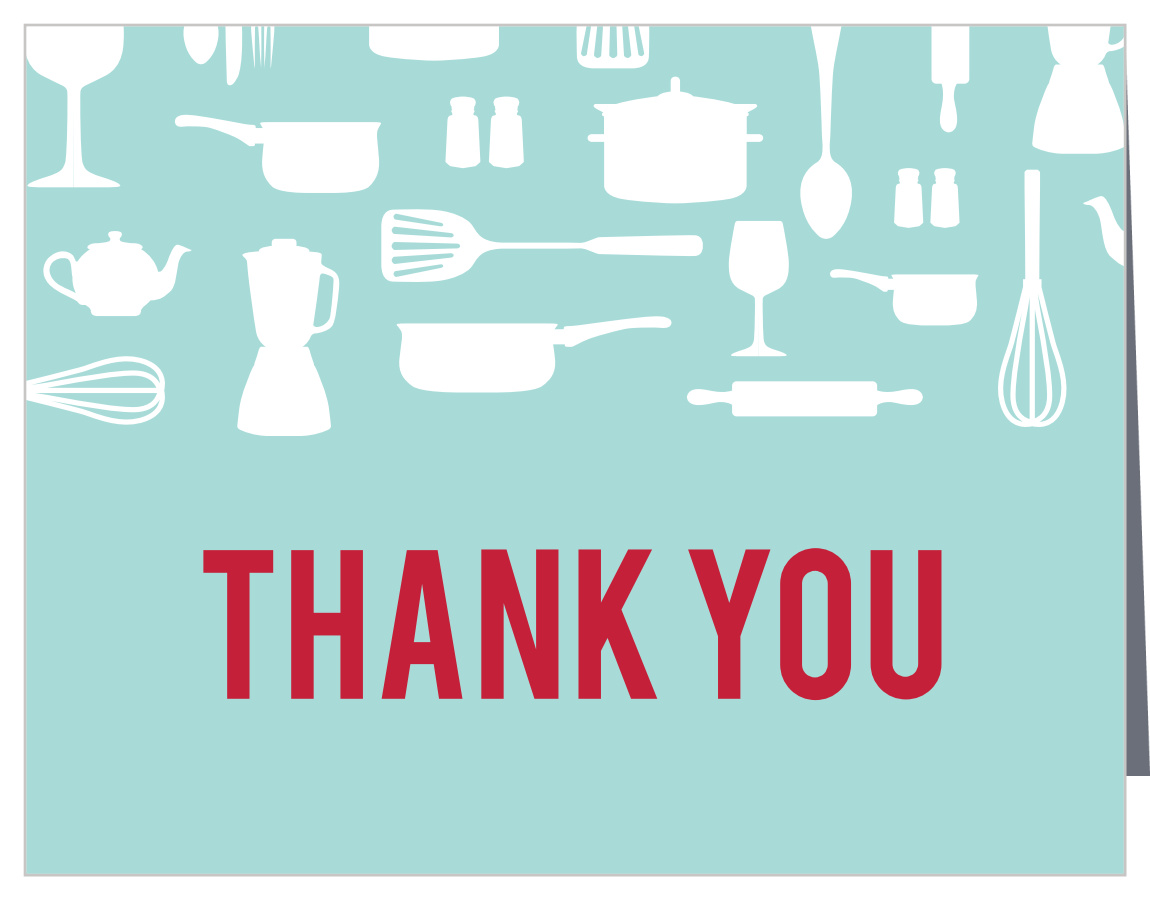 New Chef Bridal Shower Thank You Cards