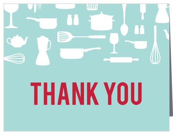 New Chef Bridal Shower Thank You Cards