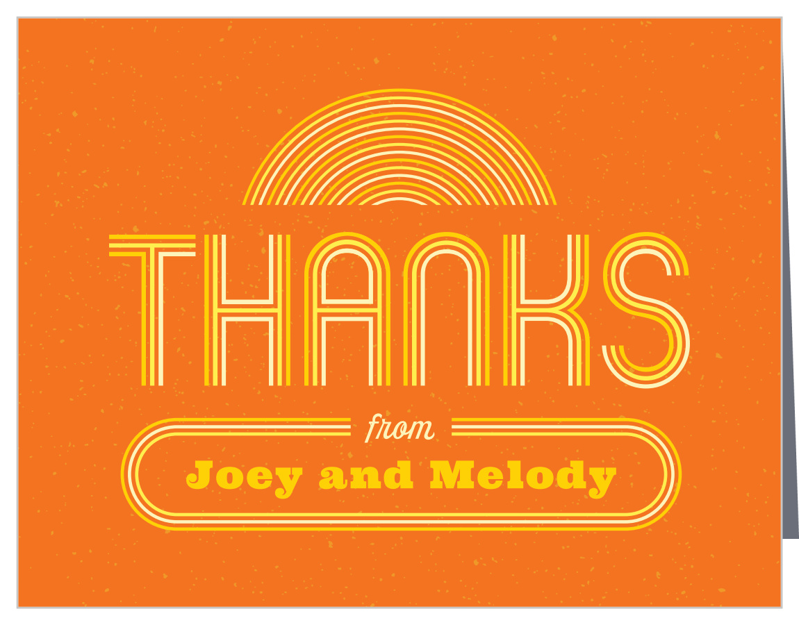 Retro Colors Bridal Shower Thank You Cards
