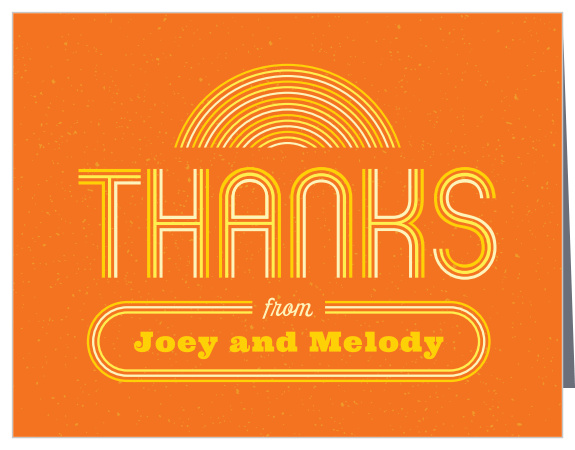 The Retro Bridal Shower Thank You Card is perfect for those wanting a unique throw back for a thank you card! Customize the fonts, text, colors - everything! 