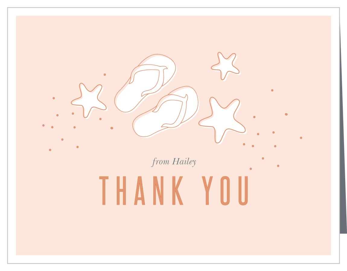 Sandy Beaches Bridal Shower Thank You Cards