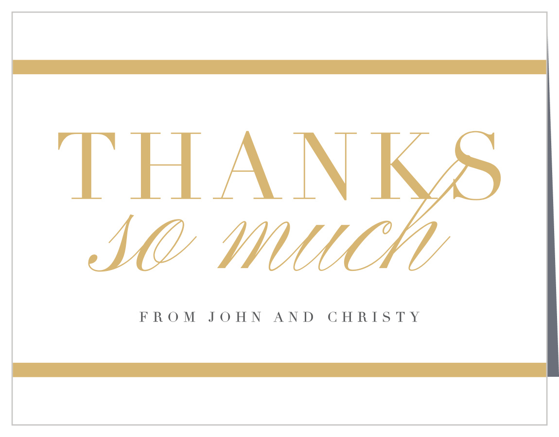 True Love Couple Bridal Shower Thank You Cards