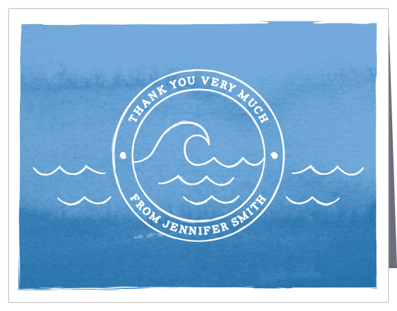 Coastal Waves Bridal Shower Thank You Cards