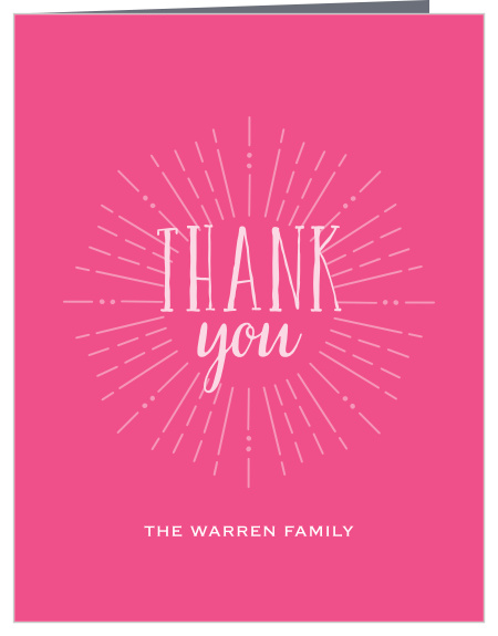 Sugar & Spice Typography Baby Shower Thank You Cards