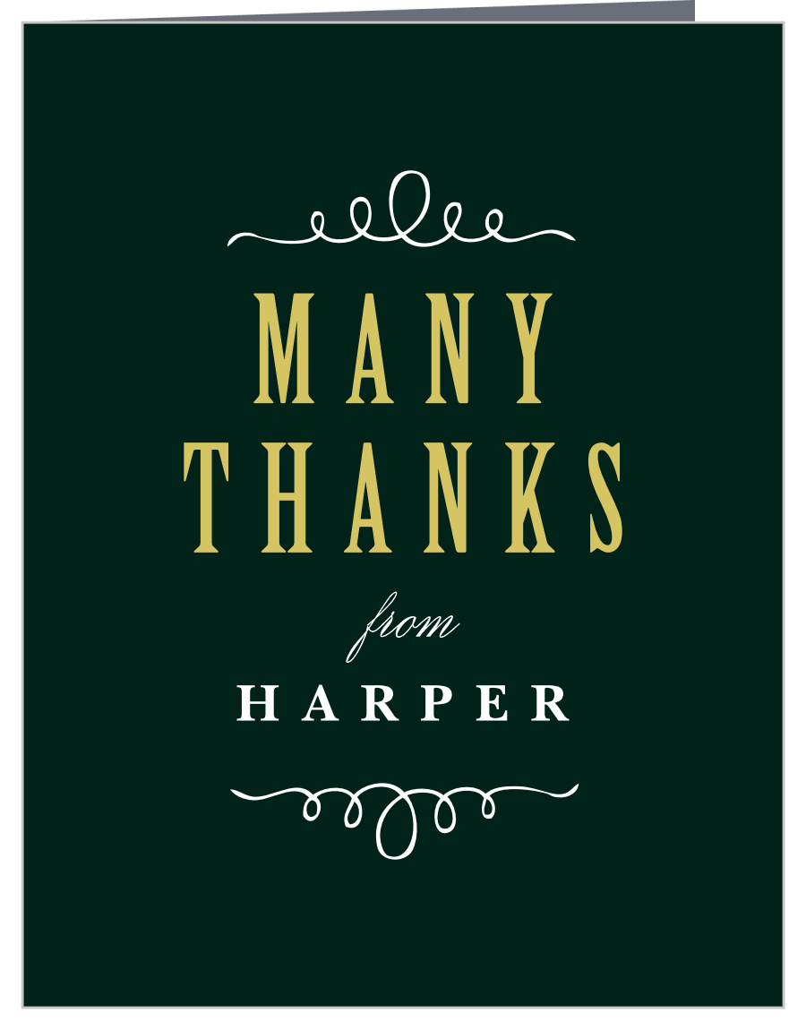 Swirling Scrolls Graduation Thank You Cards