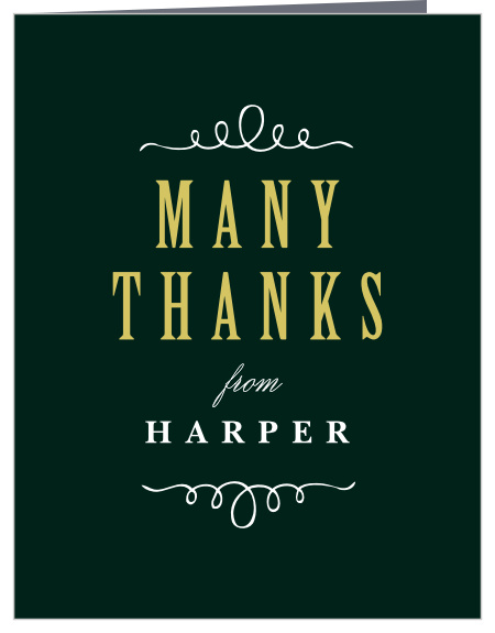 Swirling Scrolls Graduation Thank You Cards
