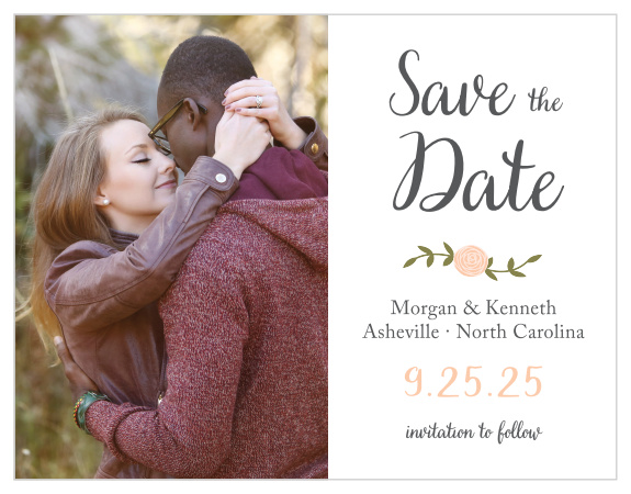 Ensure that your friends and family know when your wedding will be using the Rustic Nature Save-the-Date Cards.