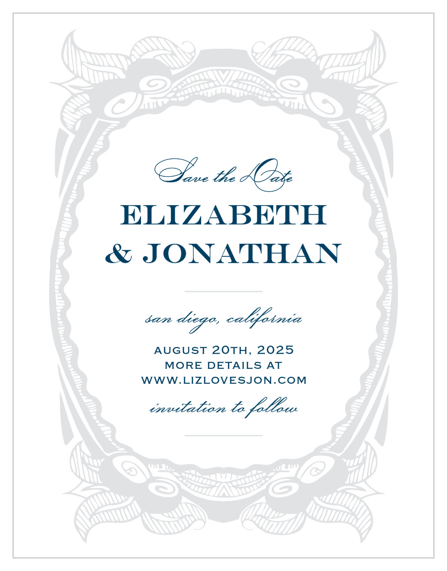 Botanic Border Save the Date Cards