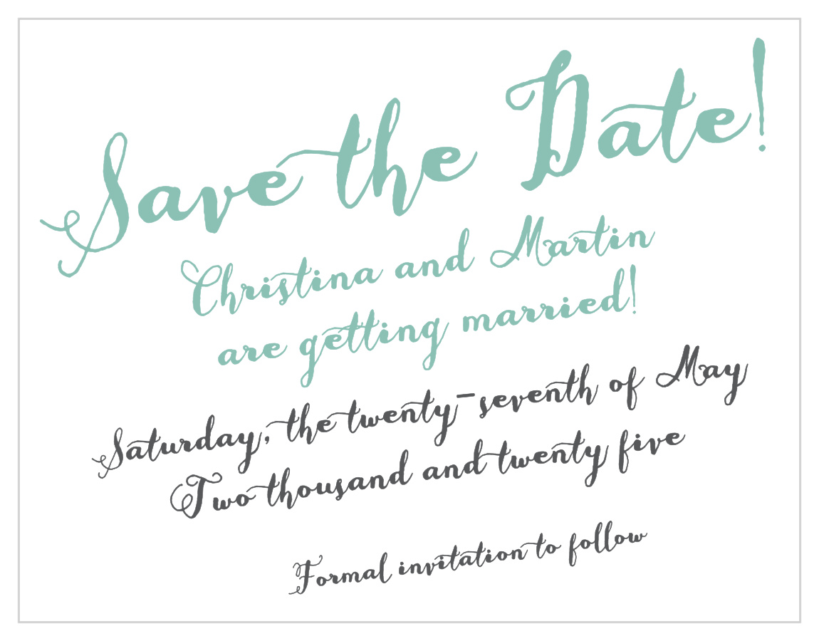 Float Away Save the Date Cards