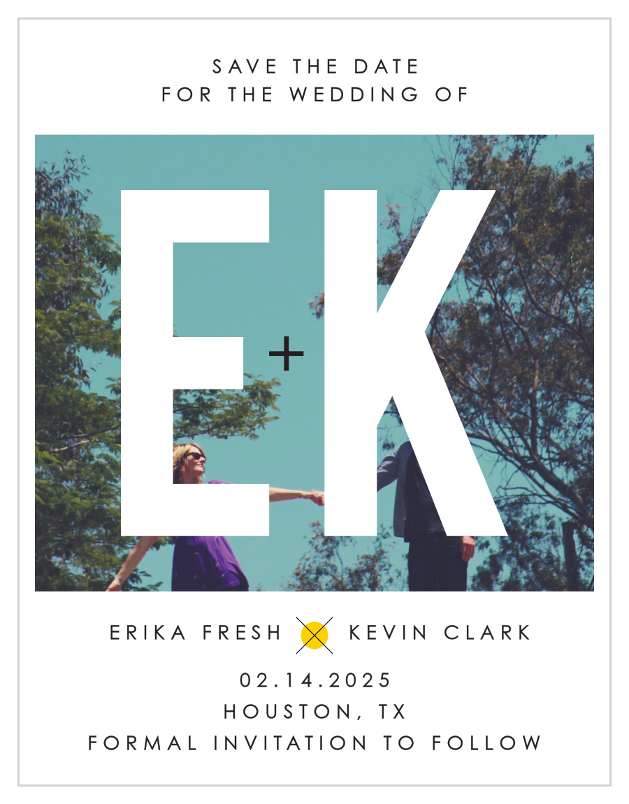 Your Initials Save the Date Cards
