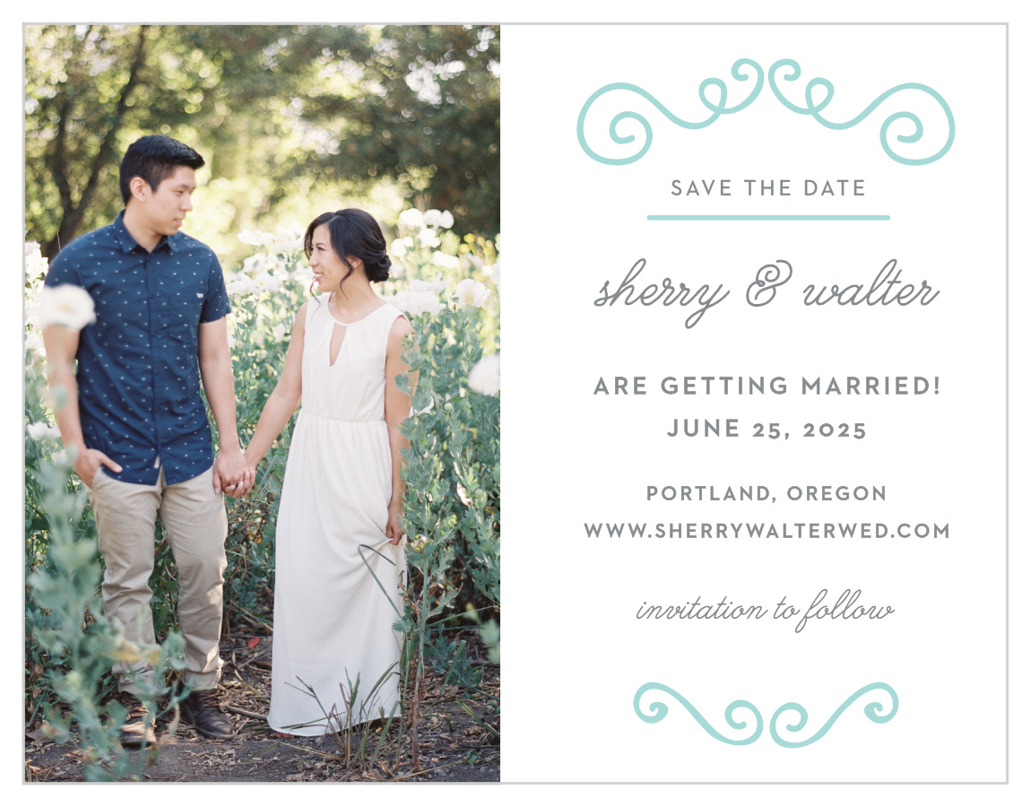 Classy & Curly Save the Date Magnets