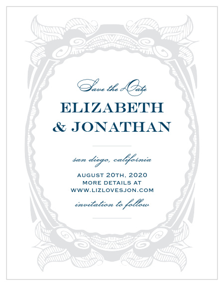 Ensure that your friends and family know when your wedding will be using the Botanic Border Save-the-Date Magnets.