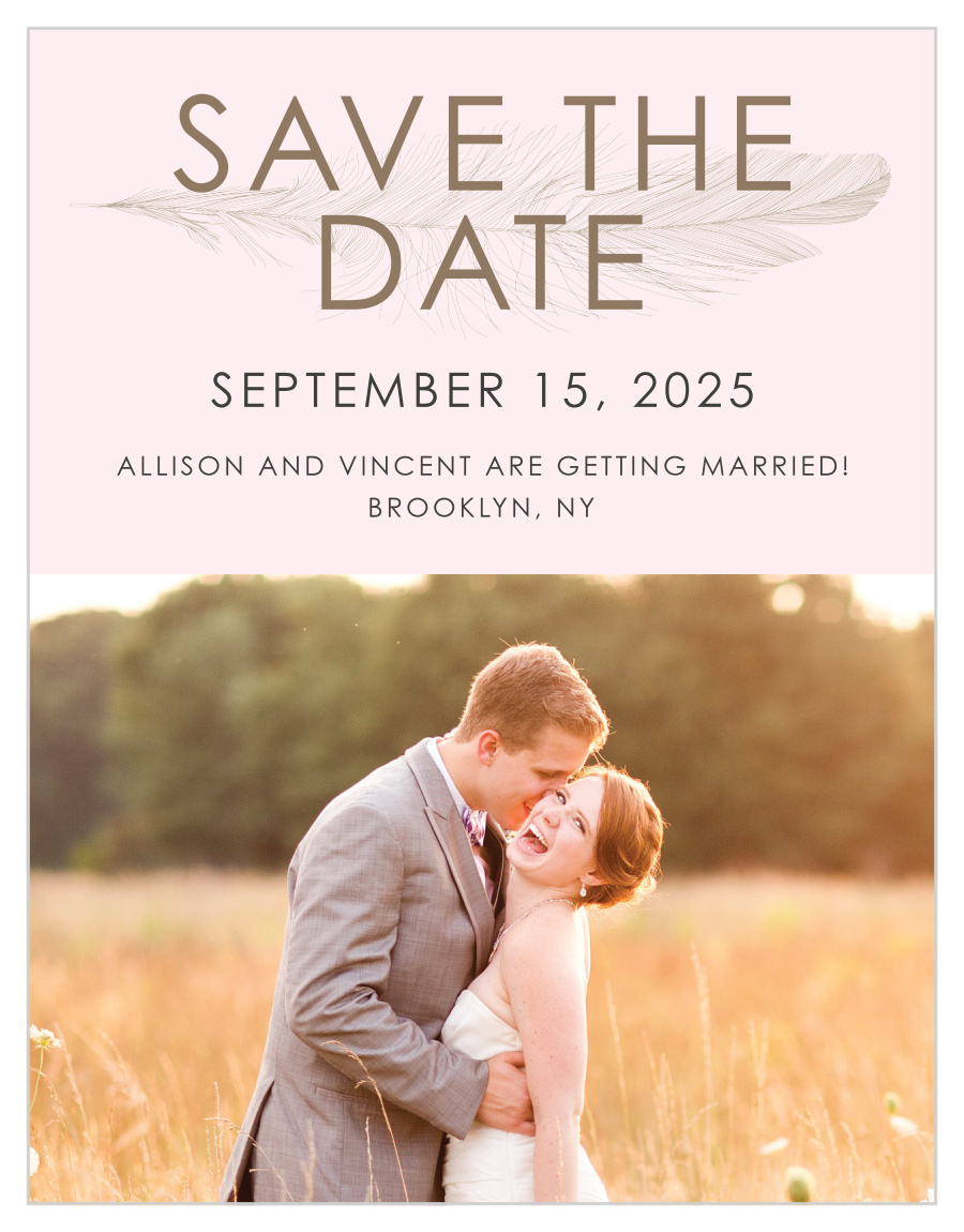Light As A Feather Save the Date Magnets