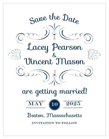 Ensure that your friends and family know when your wedding will be using the Sweet Elegance Save-the-Date Magnets.