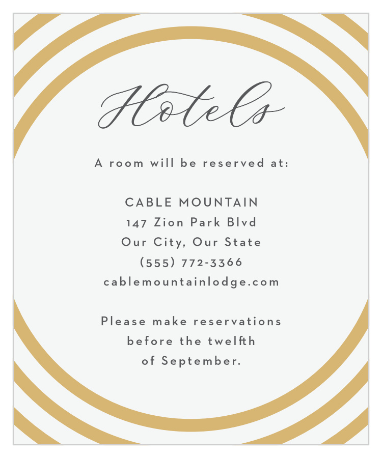 Modern Circles Accommodation Cards