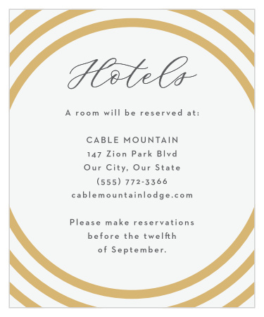 Modern Circles Accommodation Cards