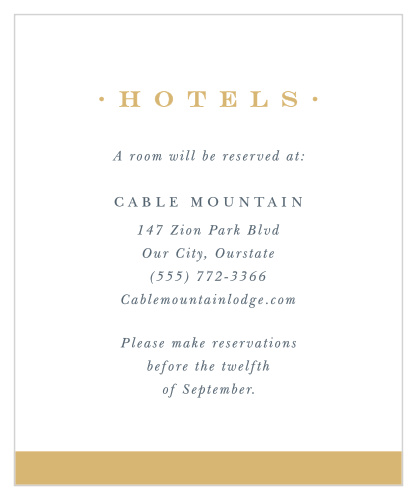 Photo Romance Accommodation Cards