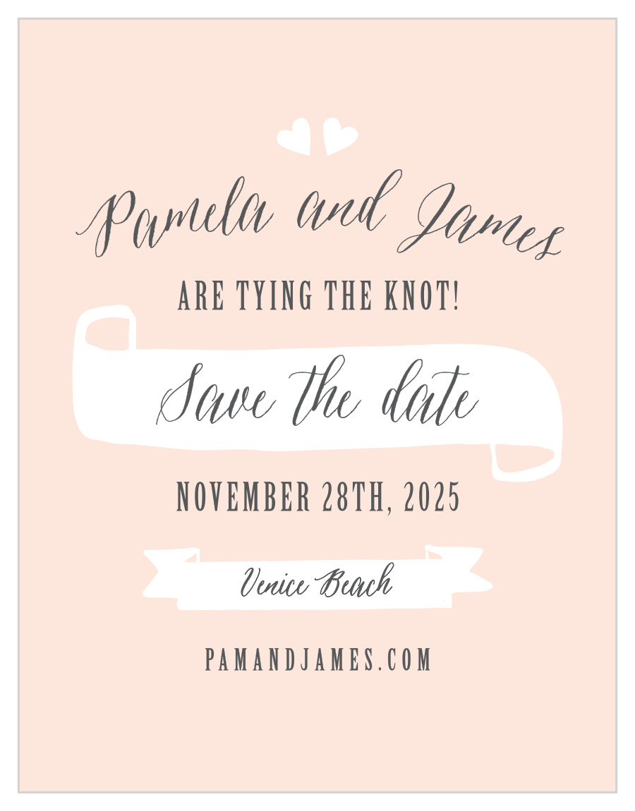 Floating Ribbon Save the Date Magnets