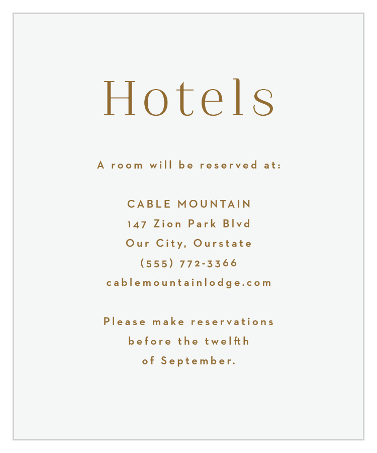 Tiny Seashell Accommodation Cards