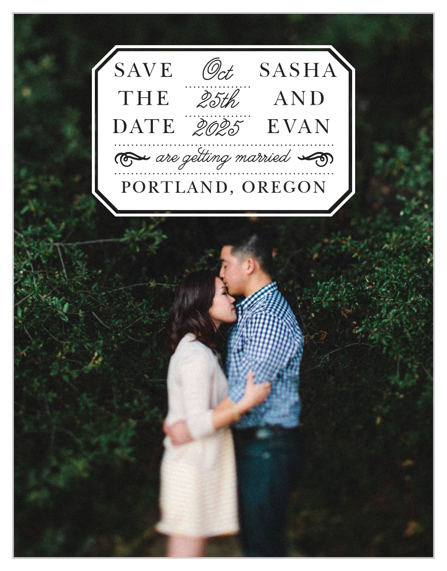 French Label Save the Date Magnets