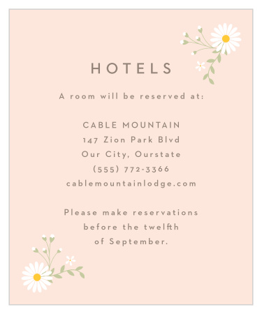Summer Daisy Accommodation Cards
