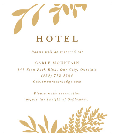 Autumn Leaves Accommodation Cards