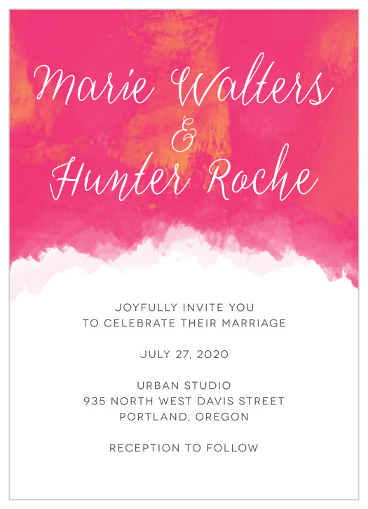 Your guests will adore the Splashy Watercolor Wedding Invitations once they receive them.