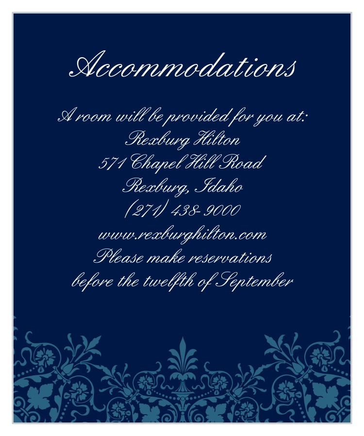 Elegant Spires Accommodation Cards