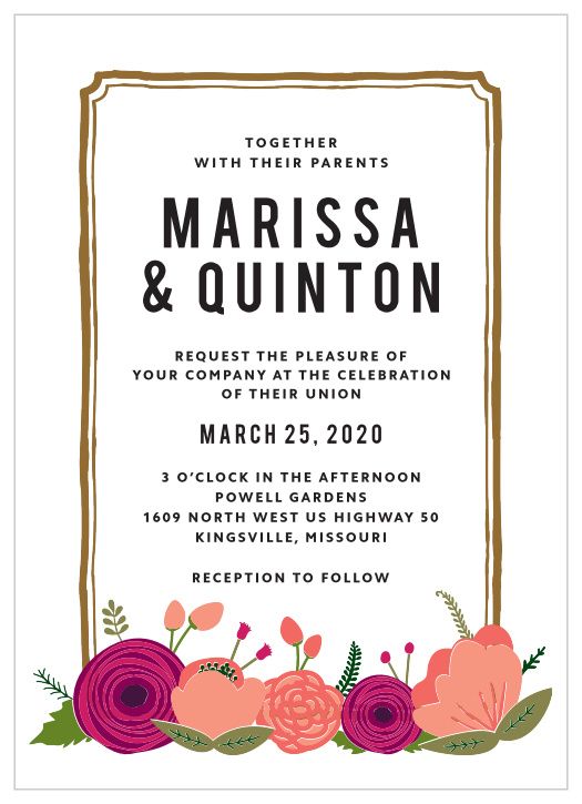 Bold Blooms Wedding Invitations