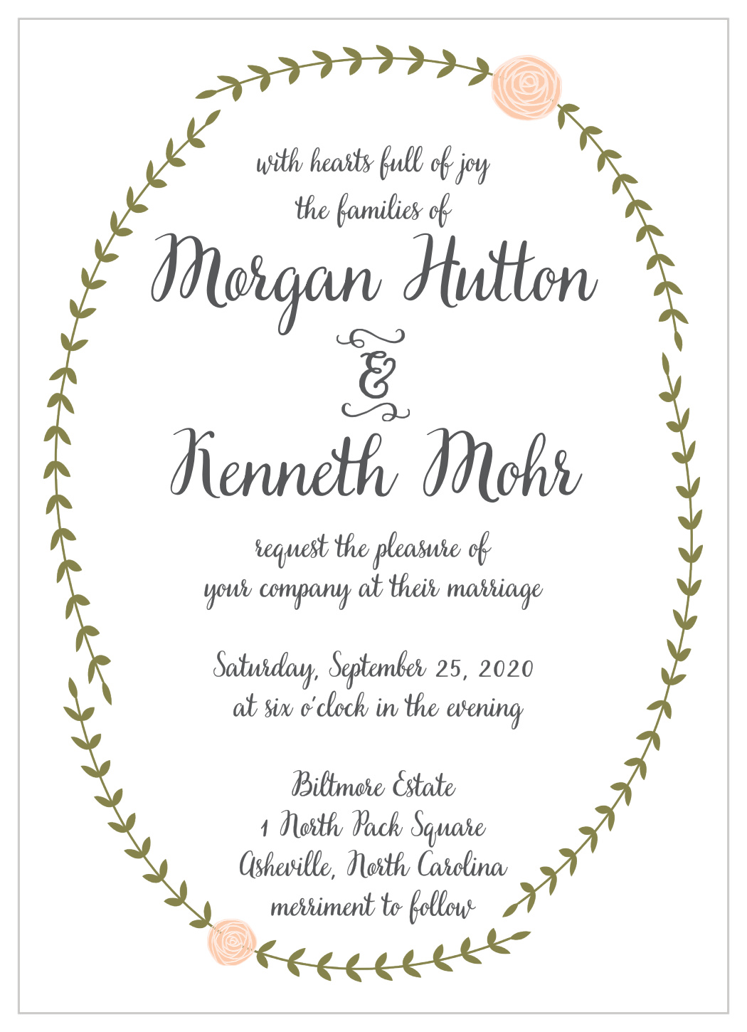 Rustic Nature Wedding Invitations