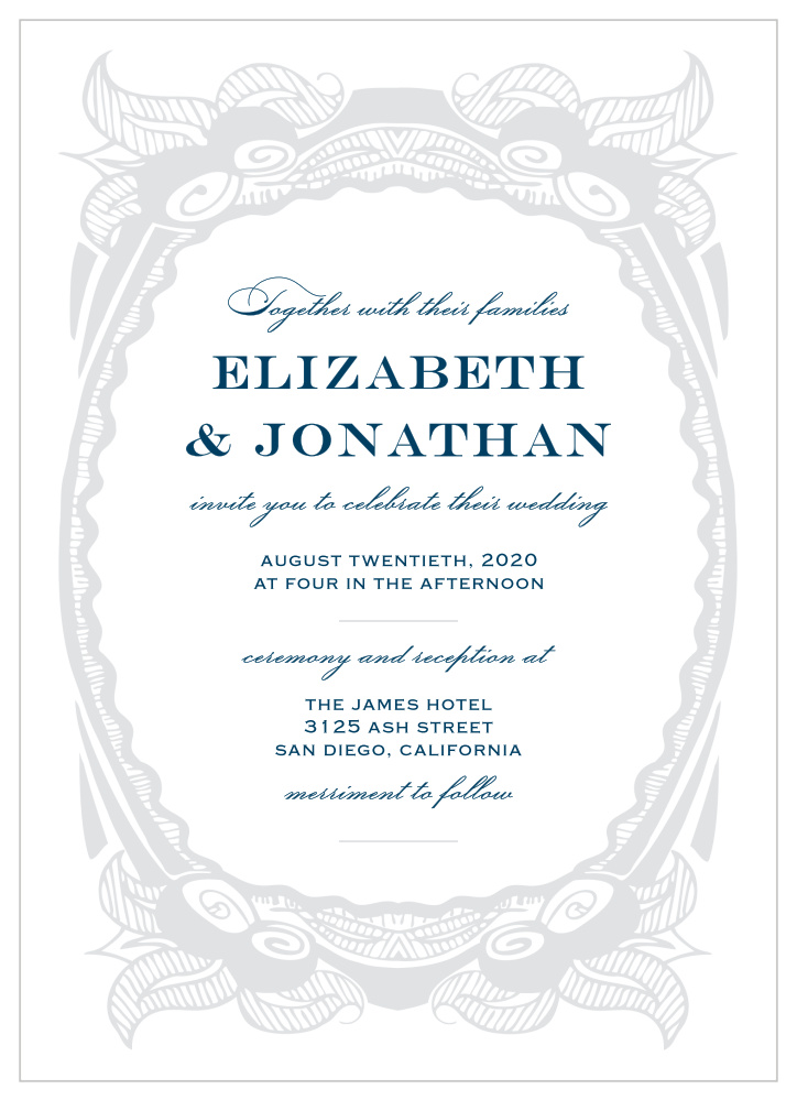Botanic Border Wedding Invitations