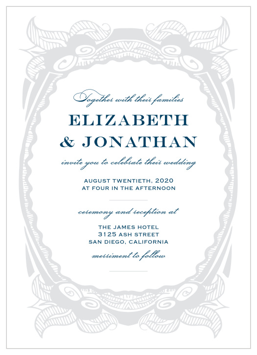 Botanic Border Wedding Invitations