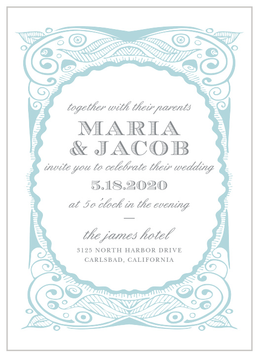Hand Drawn Frame Wedding Invitations