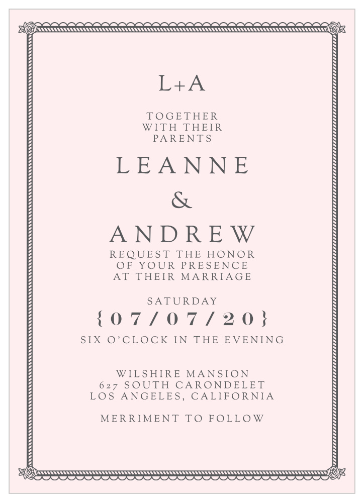 Rosette Border Wedding Invitations