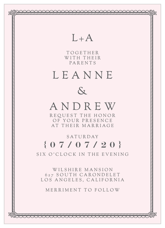 Your guests will adore our Rosette Border Wedding Invitations once they receive them.