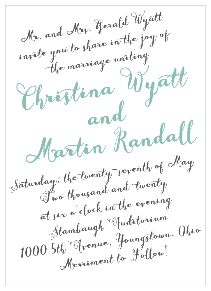 Float Away Wedding Invitations
