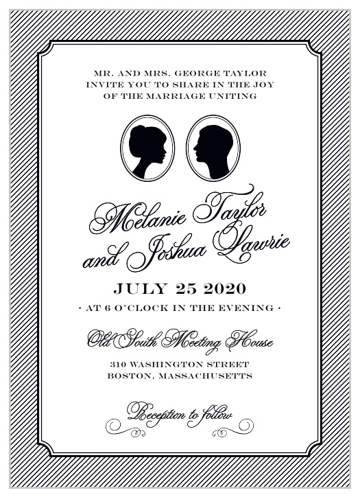 Your guests will adore the Stately Silhouette Wedding Invitations once they receive them.