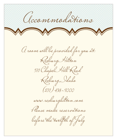 Scalloped Frame Accommodation Cards