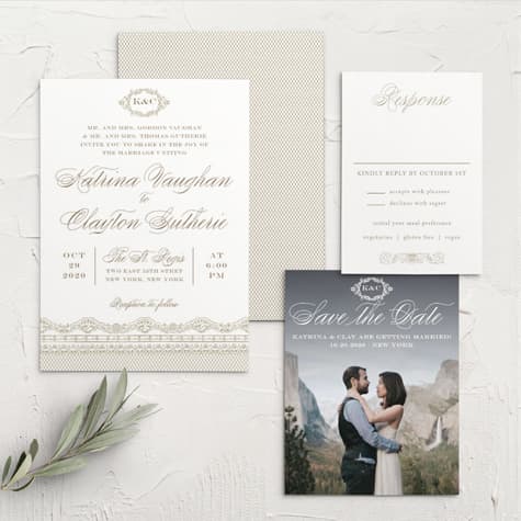 Lace Couture Wedding Invitations