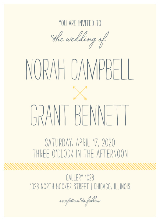 Simply Drawn Wedding Invitations